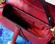 Dior Saddle Palm Pattern Small Retro Red S9001   - 2