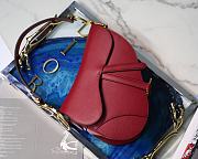 Dior Saddle Palm Pattern Large Retro Red M9001 - 1