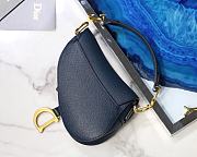 Dior Saddle Palm Pattern Small Dark Blue S9001   - 5