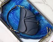 Dior Saddle Palm Pattern Small Dark Blue S9001   - 1
