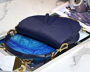 Dior Saddle Palm Pattern Large Dark Blue M9001   - 2