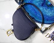 Dior Saddle Palm Pattern Large Dark Blue M9001   - 4