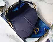 Dior Saddle Palm Pattern Large Dark Blue M9001   - 6