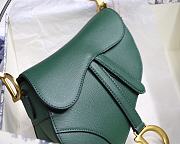Dior Saddle Palm Pattern Small Retro Green S9001   - 4