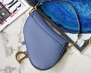 Dior Saddle Palm Pattern Large Retro Blue M9001  - 4