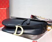 Dior Saddle Full Leather Blue Large  - 3