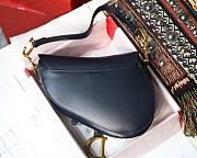 Dior Saddle Full Leather Blue Large  - 6