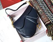 Dior Saddle Full Leather Blue Large  - 1