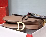 Dior Saddle Full Leather Lotus Pink   - 4