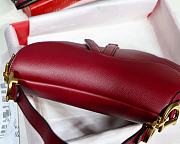 Dior Saddle Palm Pattern Red 25cm - 2