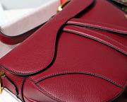 Dior Saddle Palm Pattern Red 25cm - 4