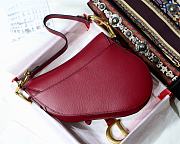 Dior Saddle Palm Pattern Red 25cm - 5