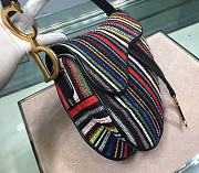 Dior Saddle Embroidered Rainbow Beads M0446  - 4