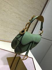 Dior Saddle Palm Pattern Matcha Green 19cm - 2