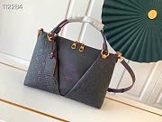 Louis Vuitton V Tote MM Embossed Monogram Leather M44421 Dark Blue - 1