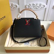 Louis Vuitton Capucines MM Taurillon Leather in Black M56409  - 1
