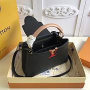 Louis Vuitton Capucines MM Taurillon Leather in Black M56409  - 5