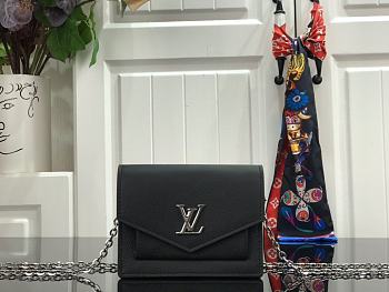 Louis Vuitton Soft Calfskin My Lockme Chain Bag BB Black M69183