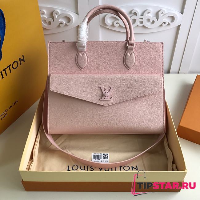 Louis Vuitton Lockme Tote MM Bag in Grainy Calfskin M55846 Pink  - 1