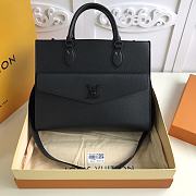 Louis Vuitton Lockme Tote MM Bag in Grainy Calfskin M55846 Black  - 1