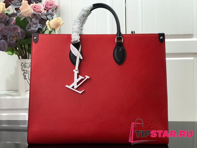 Louis Vuitton Onthego MM Bag Epi M56080 Red  - 1