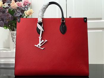 Louis Vuitton Onthego MM Bag Epi M56080 Red 