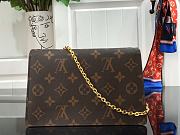 Louis Vuitton Croisette Chain Wallet Monogram Canvas N60288 Red  - 5