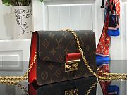 Louis Vuitton Croisette Chain Wallet Monogram Canvas N60288 Red  - 4