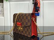 Louis Vuitton Croisette Chain Wallet Damier Ebene N60288 Brown - 5