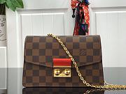 Louis Vuitton Croisette Chain Wallet Damier Ebene N60288 Brown - 1