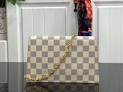 Louis Vuitton Croisette Chain Wallet Damier Ebene N60288 White  - 6