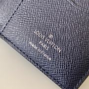 Louis Vuitton Pocket Organizer Cobalt Blue Damier Graphite 3D Coated Canvas N60441 - 4