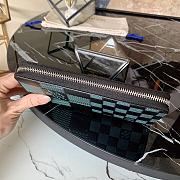 Louis Vuitton Men's Zippy Wallet Vertical in Damier 3D Leather N60442 Aqua Green - 3