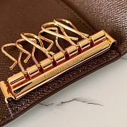 Louis Vuitton Damier Canvas 6 Key Holder Key Ring Armagnag M62630 in Brown  - 5
