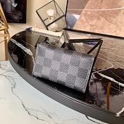Louis Vuitton Damier Canvas 6 Key Holder Key Ring Armagnag M62662 in Black - 6