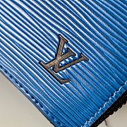 Louis Vuitton Brazza Wallet Epi Leather Blue M80788 - 6