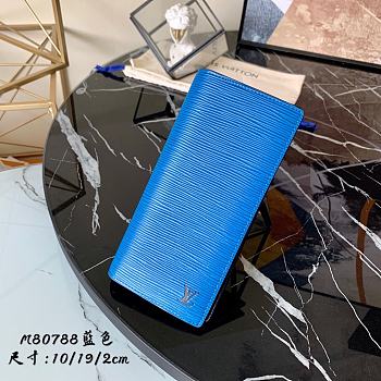 Louis Vuitton Brazza Wallet Epi Leather in Blue M80788