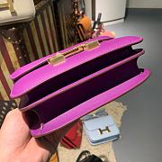 Hermès Constance Mini Purple Bag - 19 cm - 5