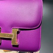 Hermès Constance Mini Purple Bag - 19 cm - 3