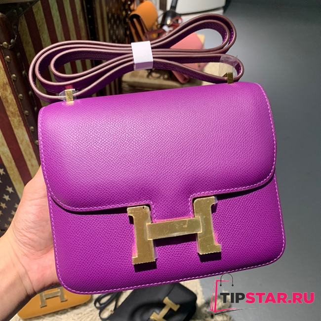 Hermès Constance Mini Purple Bag - 19 cm - 1