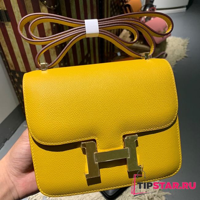 Hermès Constance Mini Amber Yellow Bag - 19 cm - 1