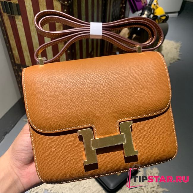 Hermès Constance Mini Golden Brown Bag - 19 cm - 1