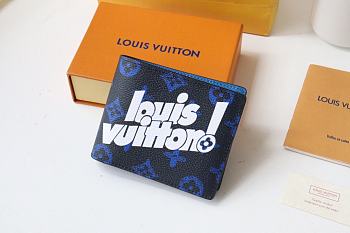 Louis Vuitton Multiple Wallet Monogram Other in Blue M80850