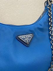 Prada Nylon Hobo 1BH204 Light Blue  - 6