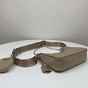 Prada Nylon Hobo 1BH204 Dark Beige - 3