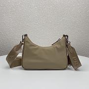 Prada Nylon Hobo 1BH204 Dark Beige - 5