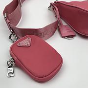 Prada Nylon Hobo 1BH204 Pink  - 3