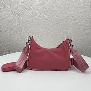 Prada Nylon Hobo 1BH204 Pink  - 5