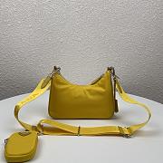 Prada Nylon Hobo 1BH204 Yellow  - 6