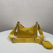 Prada Nylon Hobo 1BH204 Yellow  - 1